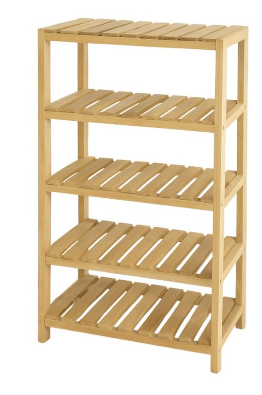 Armário Estante 5 Andares de Pinus Natural 120x70cm Cozinha e